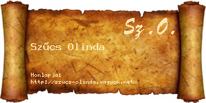 Szűcs Olinda névjegykártya